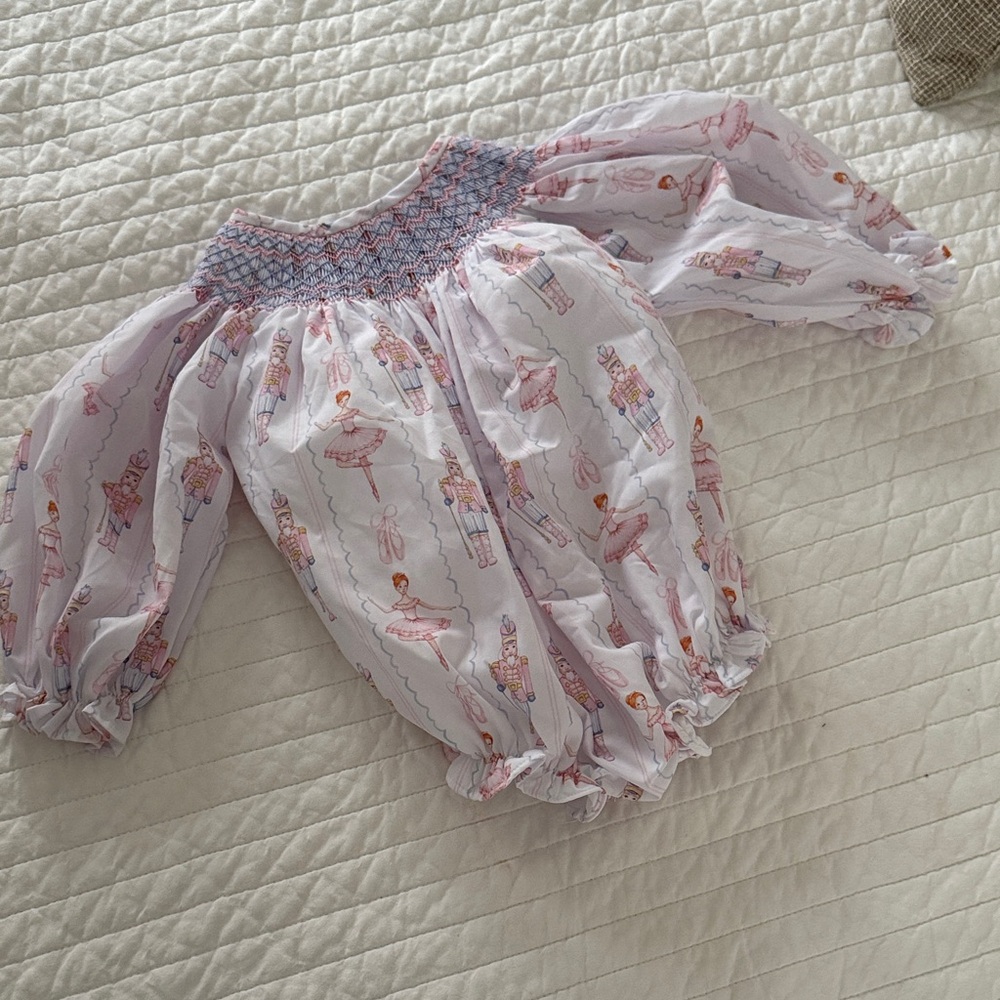 Cecil and Lou Nutcracker Long Sleeve Romper for baby (sizes 6-9m)